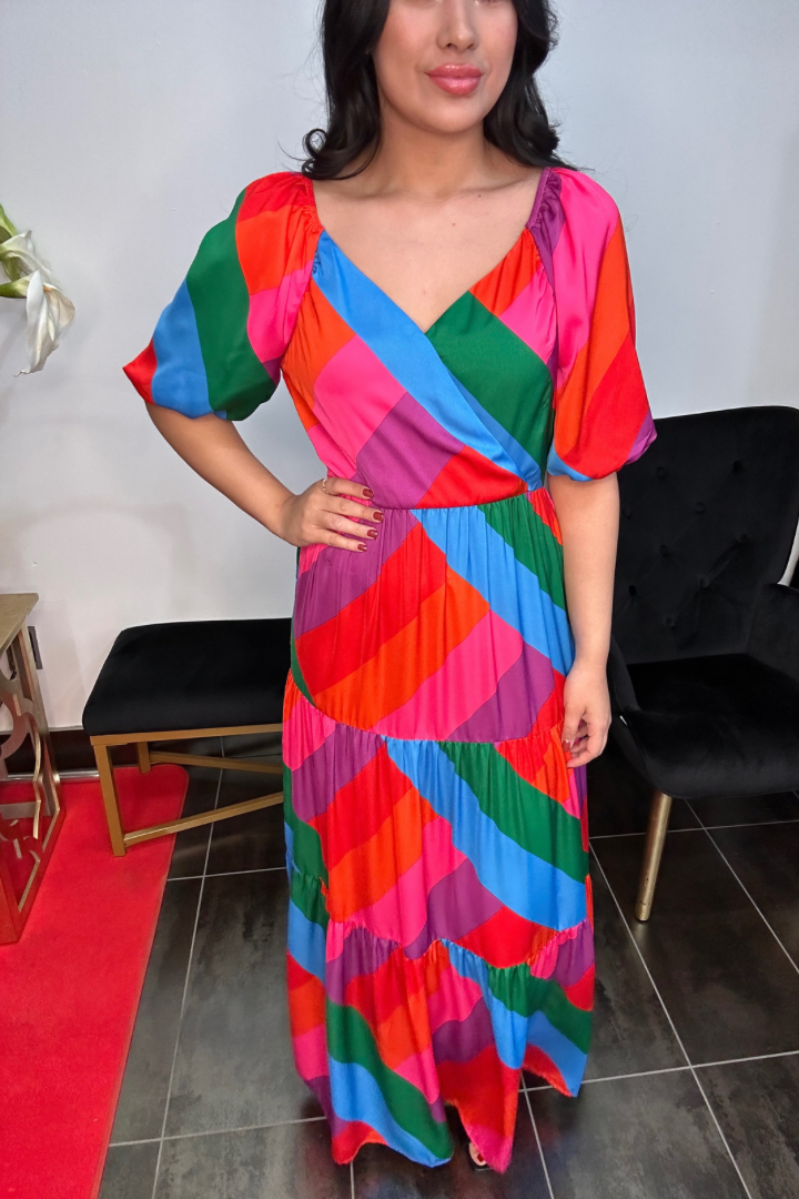 Vacay Ready Colorblock Maxi Dress