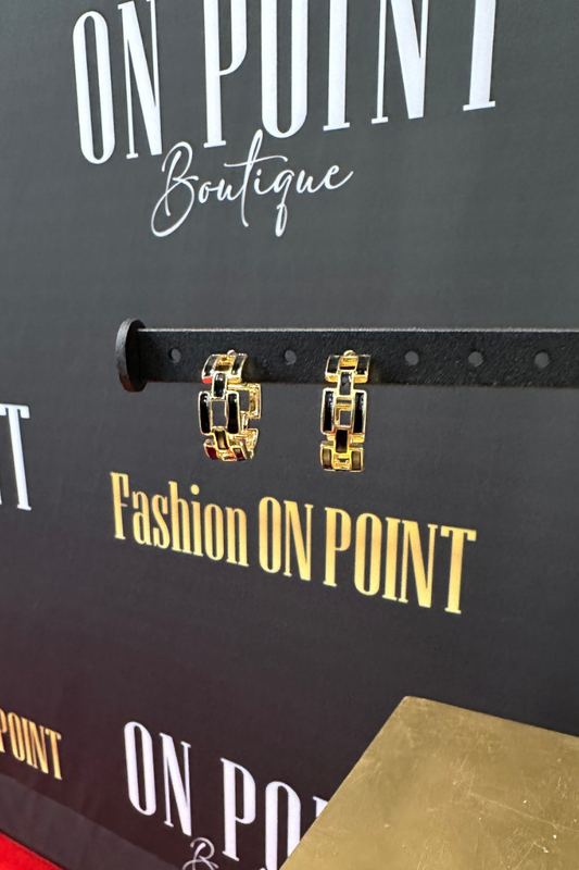 Chain Link Hoop Earrings