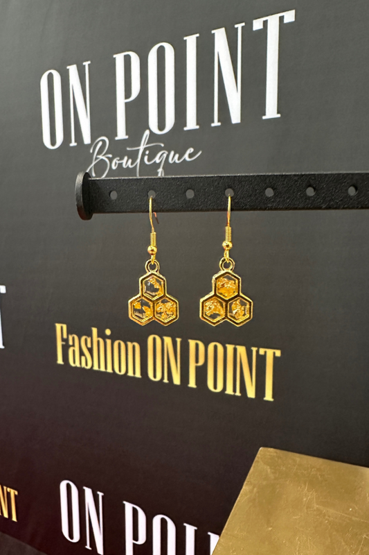 Mini Honeycomb Earrings