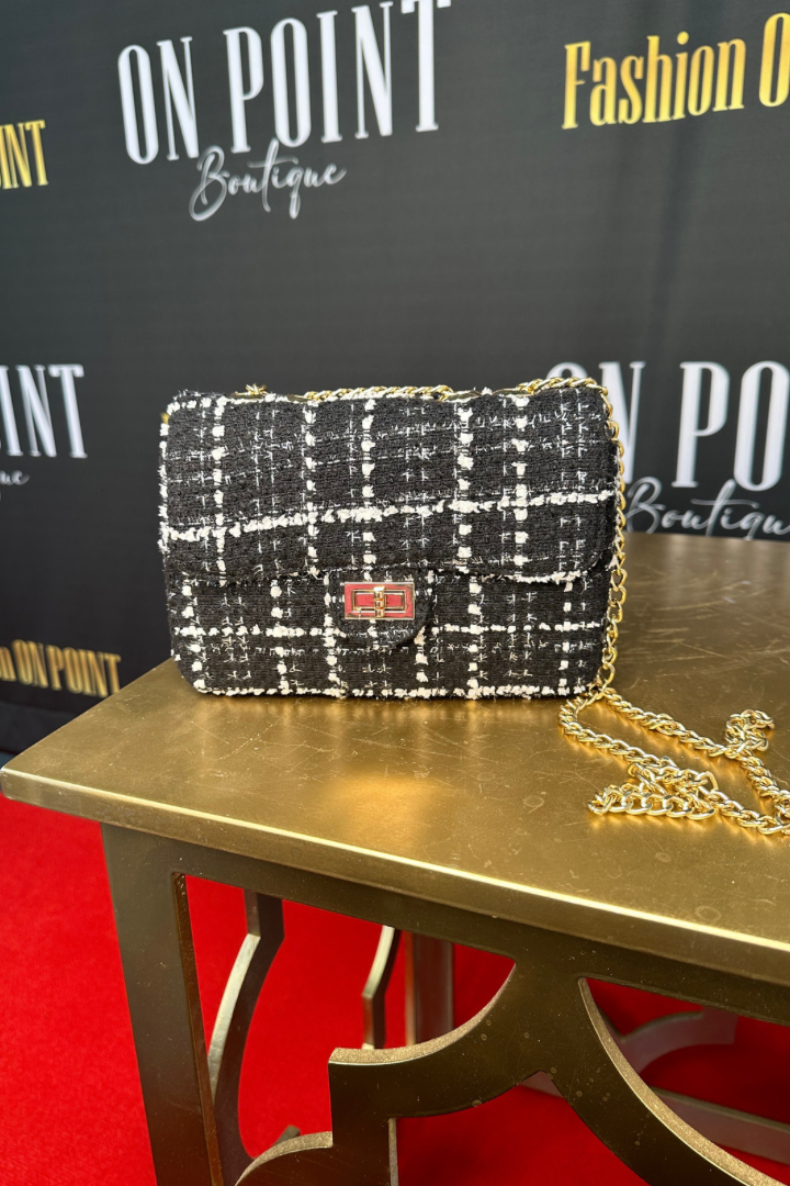 One of A Kind Tweed Handbag