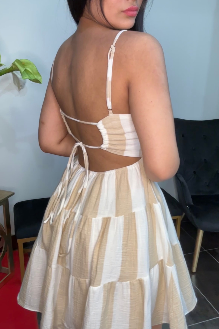 On the Go Stripe Midi Dress