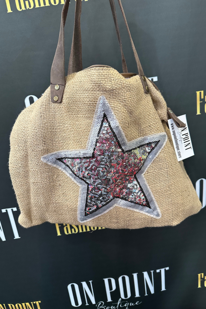 My Shining Star Leather Handle Tote