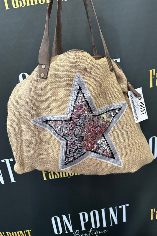 My Shining Star Leather Handle Tote