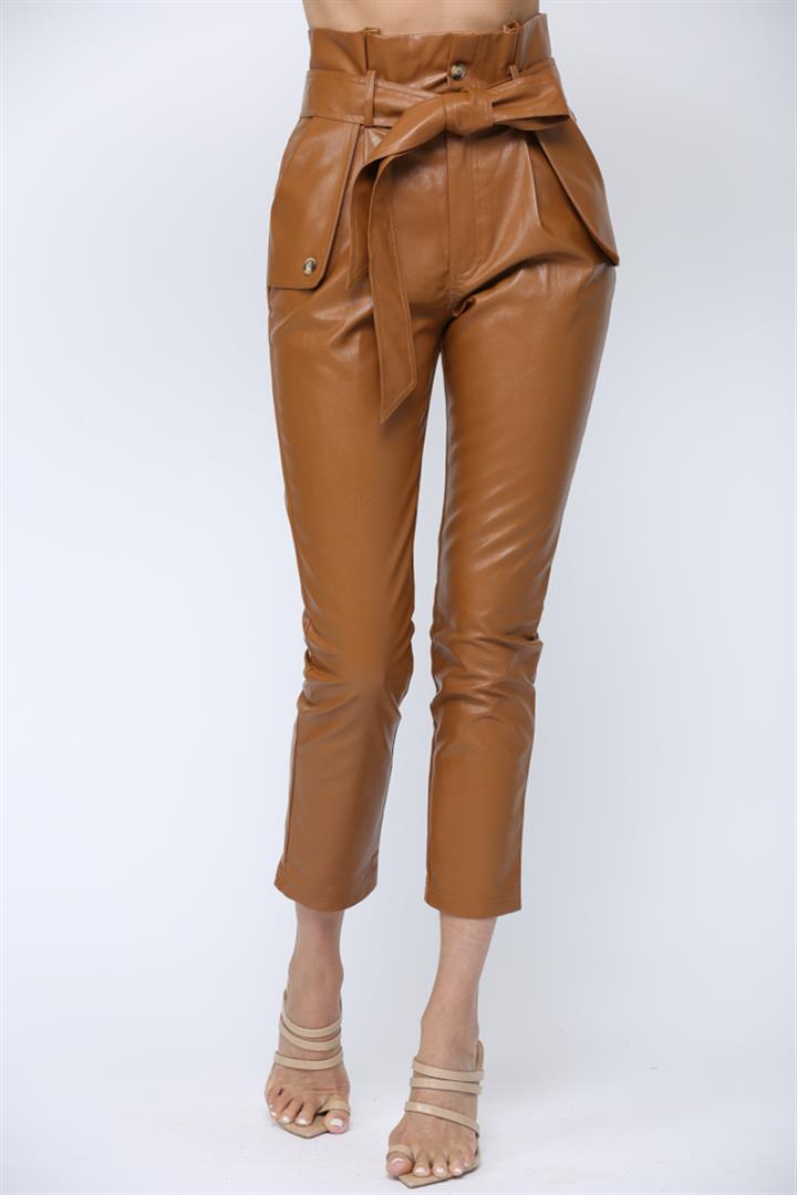 Stay Sassy Leather Paperbag Pants