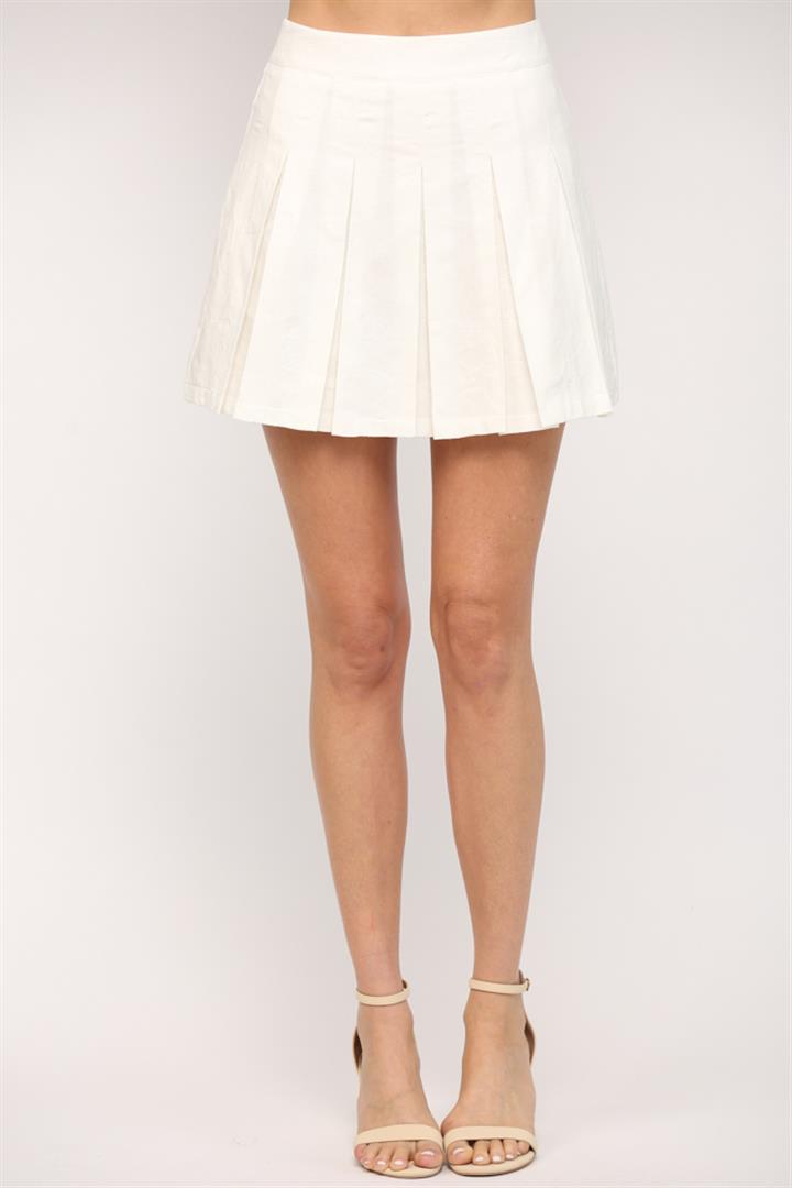 Spellbound Jacquared White Skirt